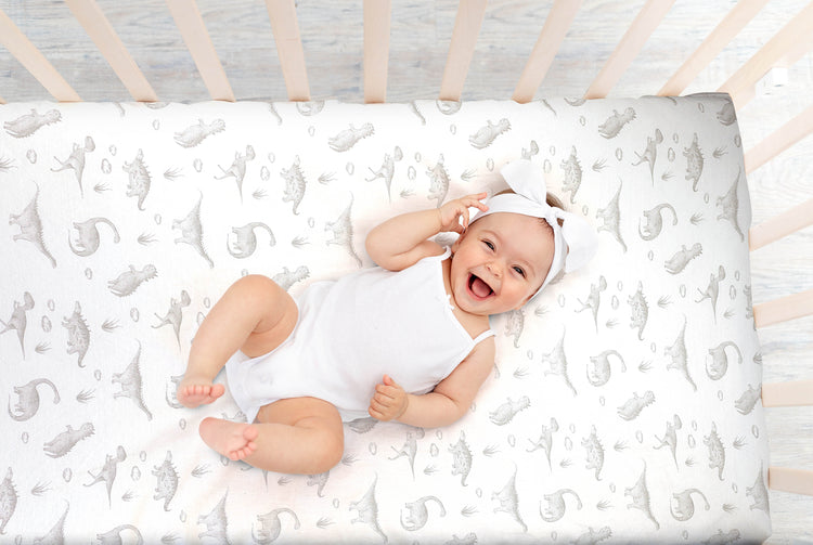 Bubo Baby Pack and Play Fitted Sheet, Portable Pack N Plays Mini Crib Sheets, 2 Pack Play Sheets, 100% Jersey Cotton Playard Sheets, Grey