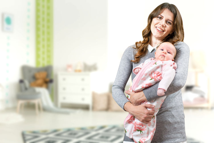 Baby Wearable Blanket, Cotton Sleep Sacks for 3-6 Months, 2 Pack Unisex Sleeping Bag Sack, Small Size, 2-Way Zipper, 0.5 Tog Breathable Cotton, Floral